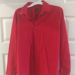 Men's Red Button Up Shirt